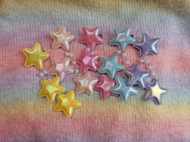 2-Way Large Holo Metallic Star Clips- Choose your color