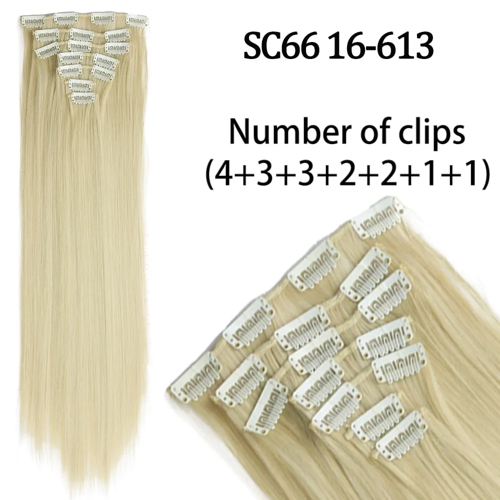 7 Piece Synthetic Clip-In Hair Extension Set