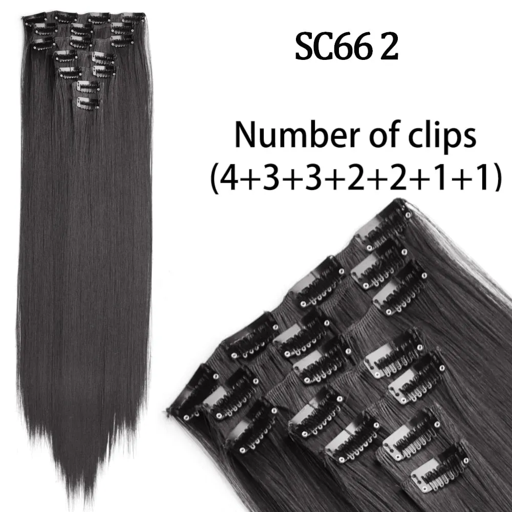 7 Piece Synthetic Clip-In Hair Extension Set