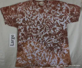 Adult Large Tie-Dye Tan Scrunch tee