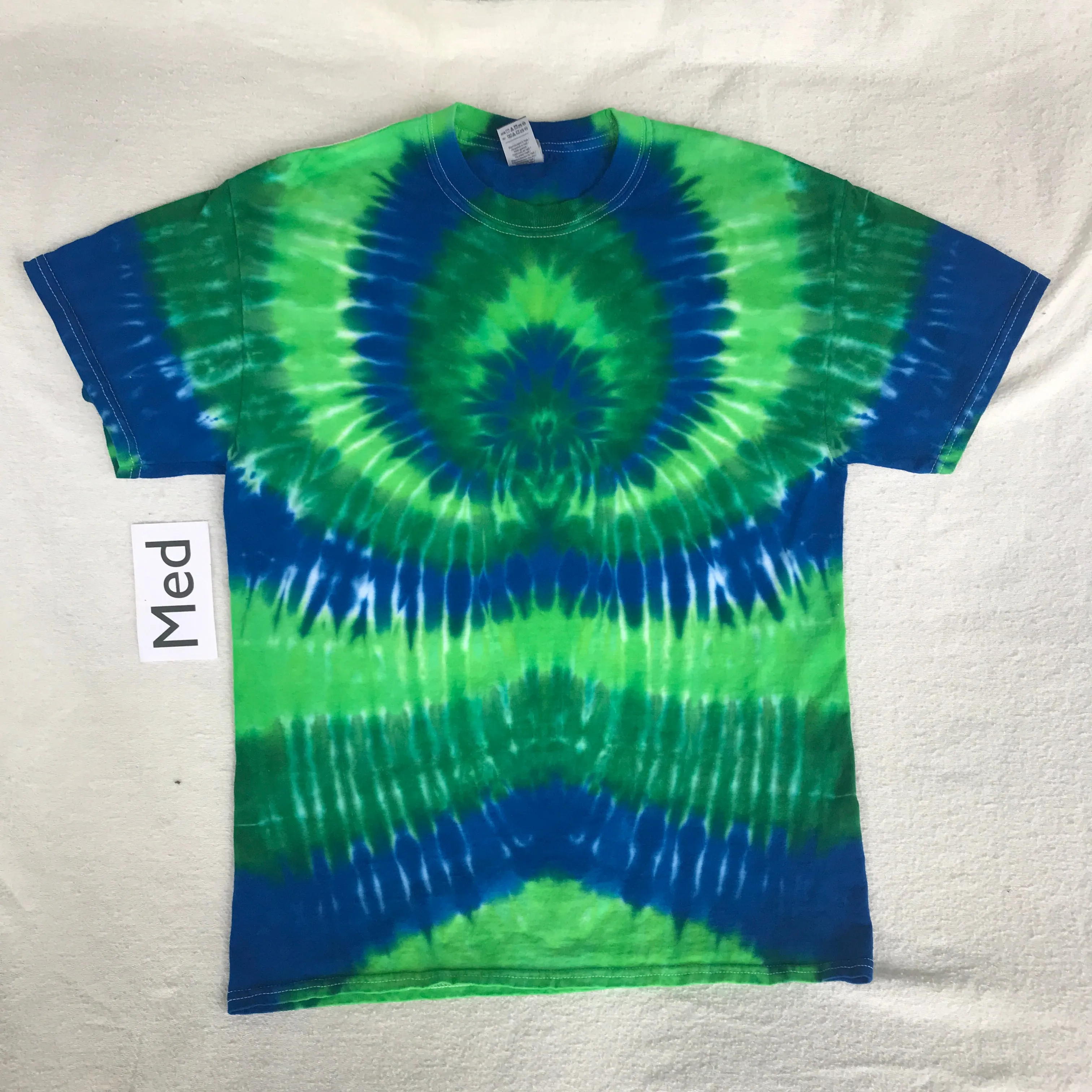 Adult Medium Tie-Dye Three Color Pie Dye Spider Design