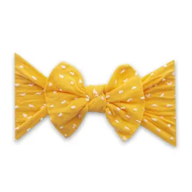 Baby Bling Bows Patterned Shabby Knot--Sunshine Dot