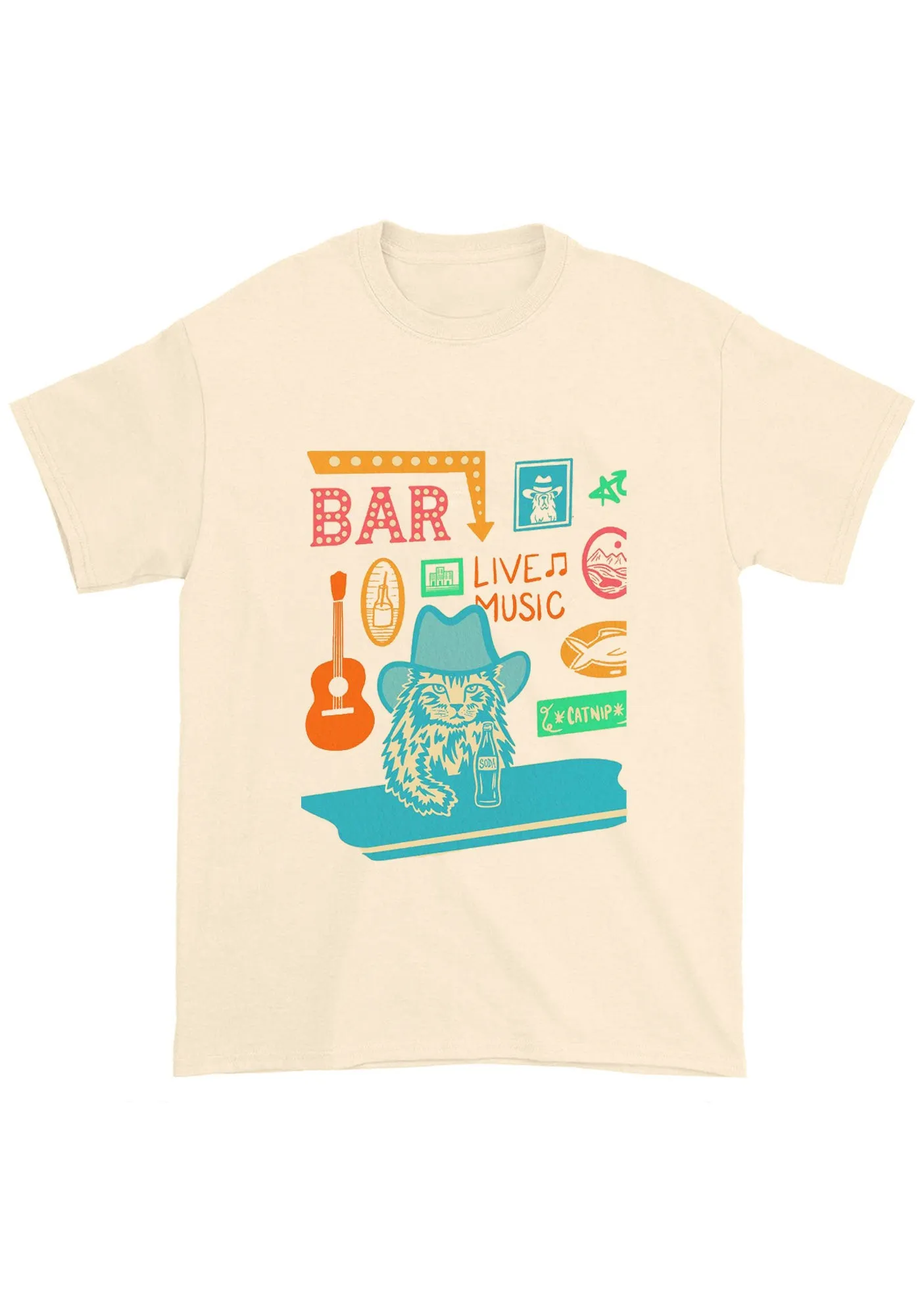 Bar Live Music Catnip Soda Chunky Shirt