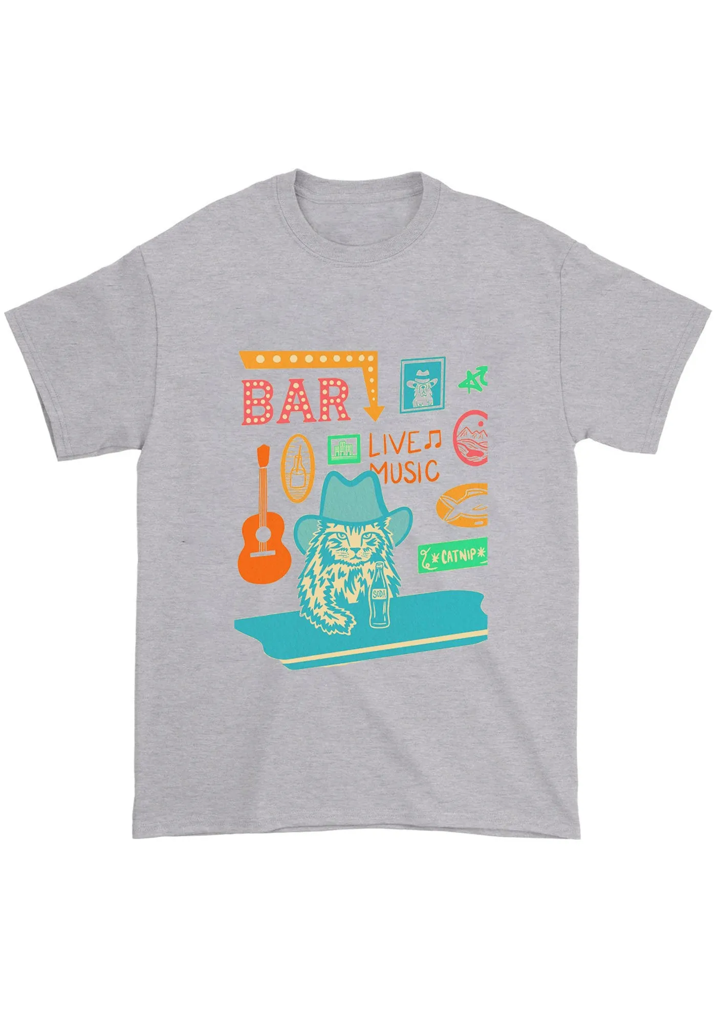 Bar Live Music Catnip Soda Chunky Shirt