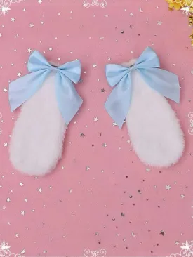 Blue Ribbon Puppy Ear Hair Clips