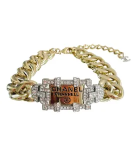 Chanel x Pharell Williams Chunky Chain & Crystal Choker Necklace