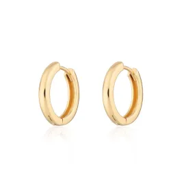 Gold Plated Large Huggie Hoop Earrings