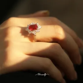 Padparadscha Sunset Aurora Sapphire Ring