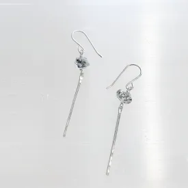 Quartz Gemstone Bar Earrings - Choose Your Metal