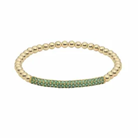 Raise the Bar | Emerald Charm Bracelet