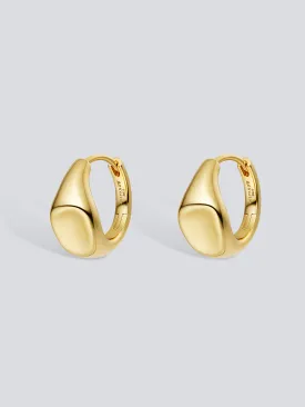 Signet Hoop Earrings